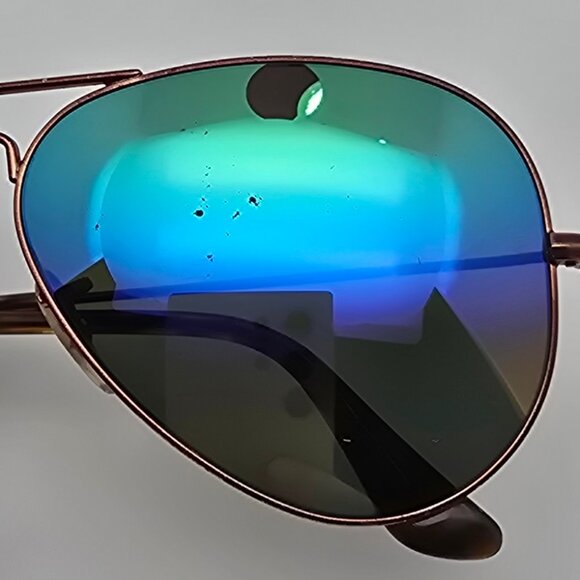 Ray-Ban RB3025 9018/C3 Bronze Frame Rainbow Mirror Glass Lens Aviator Sunglasses main image 11